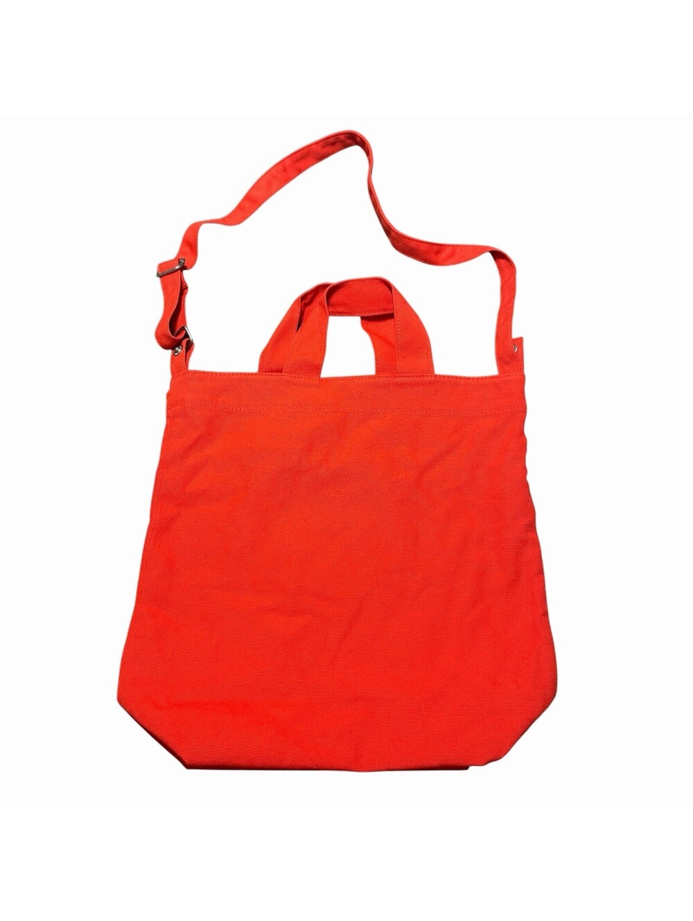 Baggu Duck Bag in Poppy, Cotton Tote Bag, Snap Closure